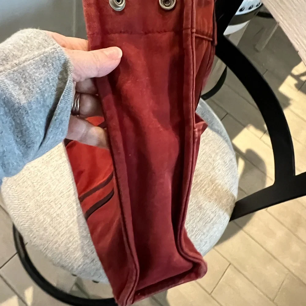 Hermes Vintage Fourre Tote Red Canvas Tote Bag with Horse Charm - Picture 7 of 9